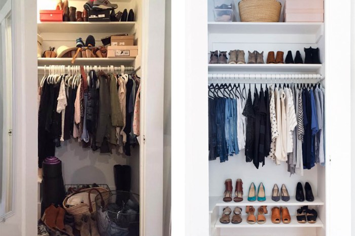 Closet organized before afters wardrobe organizing top transformation decluttering makeovers